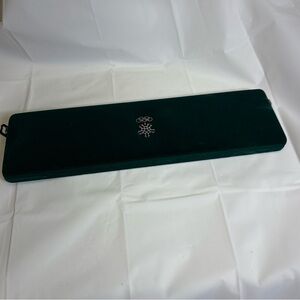 Velvet Jewelry Case with Silver Emblem - Dark Green medal keeper